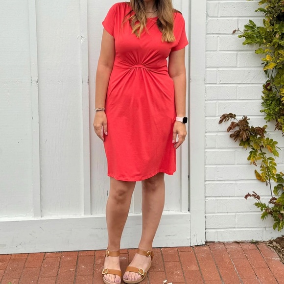 NWT Elegantees Hope Dress, Coral Red - Picture 1 of 2